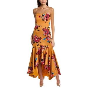 NEW! Hutch Dea Dress Ruffled Gown Size 10 Yellow (Mustard)